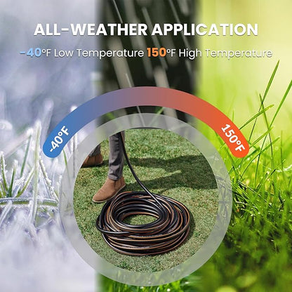 Giraffe Tools Garden Hose 2ft x 5/8", 24INCH Short Water Hose Heavy Duty, Lightweight, Flexible Hybrid Hose with Swivel Handle, Male to Female Fittings