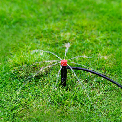 50pcs Drip Irrigation Emitters for 1/4" Irrigation Tubing,Adjustable 360 Degree Irrigation Dripper with 1/4" Barbed Coupling Fittings,Garden Drip Emitters for (4-7mm) Watering System Kit