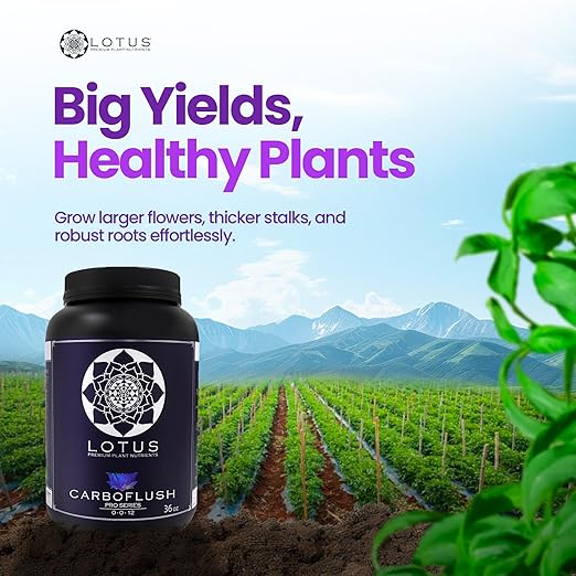 Carboflush Pro Series - Harvest Flavor Enhancer, Naturally Derived Nutrient Powder for Soil, Hydroponics & Coco Coir, Premium Fertilizer, Water Soluble Hydroponic Solution, Indoor/Outdoor Use - 36 oz