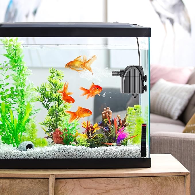 NFESOLAR Submersible Water Pump 120GPH, Ultra Quiet Submersible Pump with Dry Burning Protection 3ft High Lift for Fountains, Waterfall, Hydroponics, Aquariums KF202