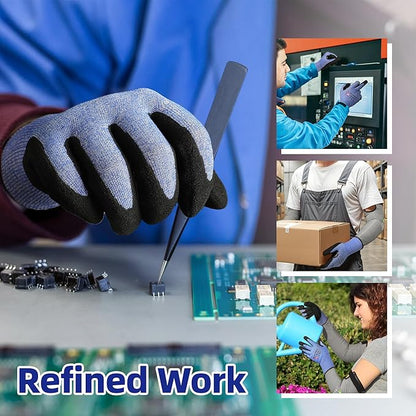 Schwer A4 AIR-SKIN Cut Resistant Work Gloves AR3900 with Extreme Lightweight & Thin, Grip Gloves for Fishing, Refined Work, Mechanic, Gardening, Touch-Screen, Non-PFAS, 3D-Comfort Fit, 2 Pairs, S