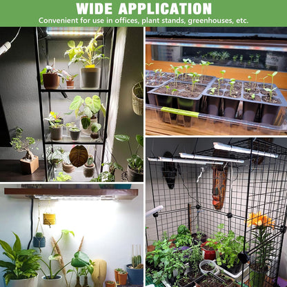 Plant Grow Light Strips, 240 LEDs Grow Lights for Indoor Plants Full Spectrum with Upgrade Timer 6/12/16 Hrs, 3 Spectrum Modes, Sunlike Grow Lamp for Seedlings Hydroponics Succulent, 2 Pack