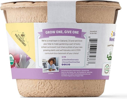 Back to the Roots Organic Cosmos Flower Grow Kit with Plantable Starting Pot Soil and Seeds