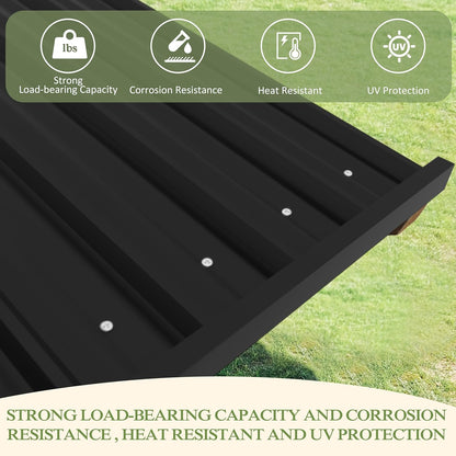 MUPATER 8' x 5' Wooden Grill Gazebo with Sloping Metal roof, Rainwater Drainage, Cedar Frame, Heavy Duty Canopy Suitable for Full-Size Grill, BBQ Canopy for Outdoor Patio, Lawn, Garden, Backyard