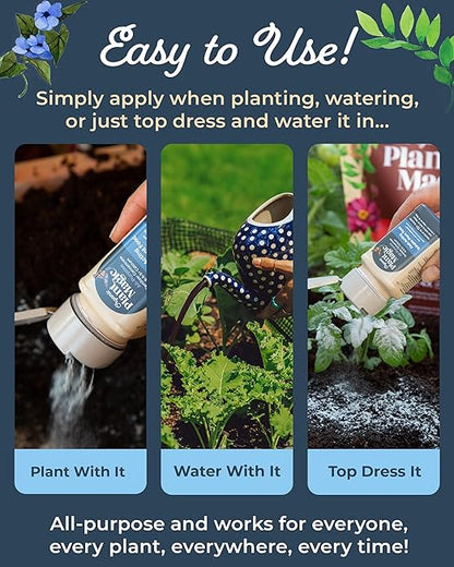 Organic Plant Magic - Truly Organic™ Easy to Use Soluble Plant Food Shaker: All-Purpose Fertilizer Concentrate for All Flower Vegetable Herb Fruit Tree Indoor Garden & House Plants [Four 3 oz Shaker]