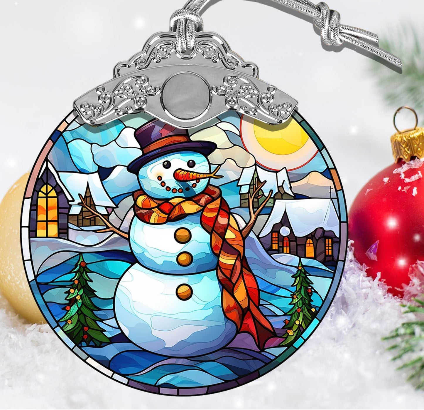 Snowman Christmas Ornament, Winter Gift for Xmas, Holiday Decor