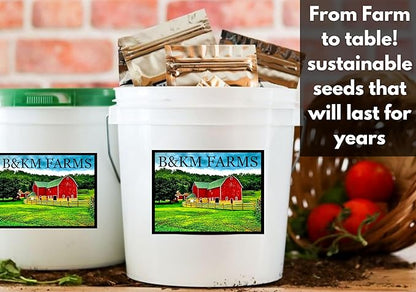 100 Seed Packets, 50 Varieties: Ultimate Seed Vault for Home Food Security & Abundant Gardens by B&KM Farms