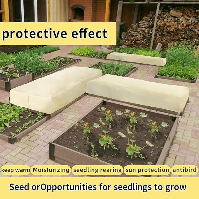 Rectangular Plant Protection Cover, Winter Outdoor Garden Plant Frost Protection Blanket, Plant Frost Protection Cover, Plant Protection Wrap Cover, 1 Piece, 102 x 51 x 19.7 Inches