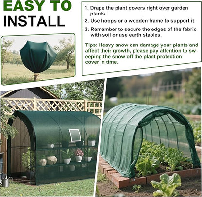 Plant Covers Freeze Protection 9.8 x 29.5 FT 1.2oz/yd² Frost Cloth Blankets for Outdoor Plants in Winter, Floating Row Cover for Vegetable Garden