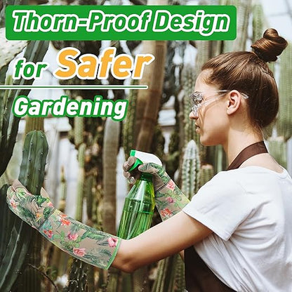 HLDD HANDLANDY Long Gardening Gloves, Thorn Proof Rose Pruning Gloves for Men & Women, Heavy Duty Garden Gloves for Cactus & Blackberry, Great Gift for Gardeners