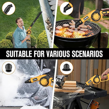 EWORK Small Leaf Blower Cordless 21V Mini Leaf Blower 200MPH with Battery and Fast Charger, Lightweight Electric Leaf Blowers, Compact Blower for Lawn Care, Jobsite, Patio Cleaning, Blowing Leaves