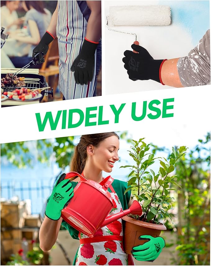 Honeydak 36 Pairs Gardening Gloves for Men Women Breathable Rubber Coated Garden Gloves