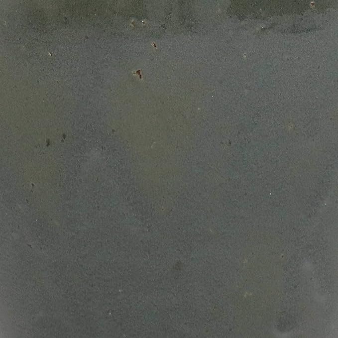 Sunnydaze Large Ceramic Plant Pot - Round Outdoor Glazed Ceramic Planter Pot with Drainage - Gray - Studio - 15"