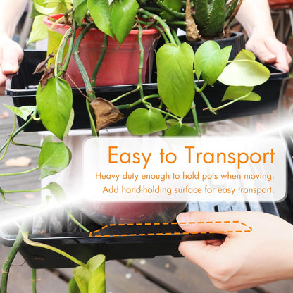 Gardzen 10 Pack Seed Trays, Reusable Plant Grow Trays, Ideal for Seed Starting, Microgreens, Indoor Gardening, and Greenhouse Plant Nurseries - No Drain Holes, 15.7" x 11.6"