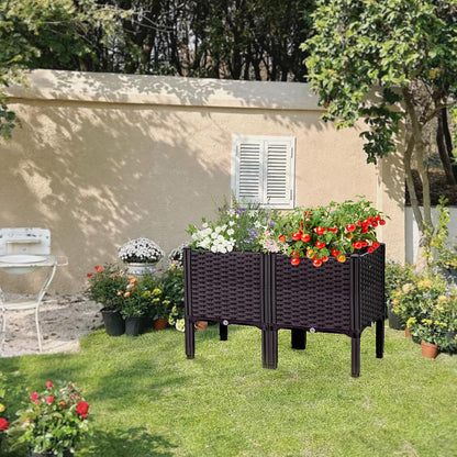 Raised Garden Bed with Legs, Large Planter Box Raised Garden Beds Outdoor, Rectangular Elevated Planter Box for Gardening Vegetables, Flowers, Fruits and Plants, 31.5"(L) x 15.7"(W) x 20.4"(H)