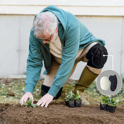 Men/Women Flooring Knee Pads, Safety Garden Kneepads for House Cleaning, Soft Knee Pad for Weeding Planting Painters, Adjustable Thick EVA Foam Knee Cushion for Outdoor/Indoor Work, Black M (1 Pair)