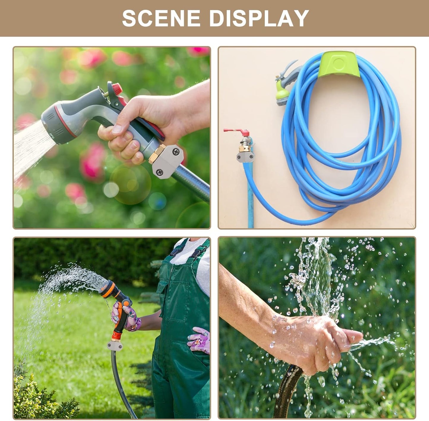 Hose repair kit,（3 Sets）garden hose repair Fittings Aluminum Female and Male With Zinc Clamp Water Hose End Repair Connector Fit 3/4 Inch And 5/8 Inch Garden Hose，garden hose repair kit