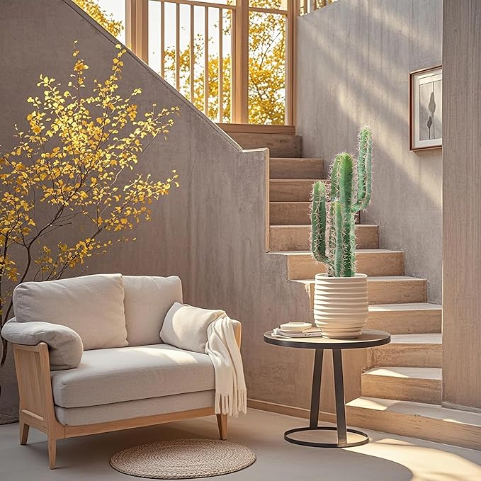 momoplant Artificial Cactus Fake Plant 31 Inch Tall Faux Cacti Plants for Home Garden Office Store Decoration