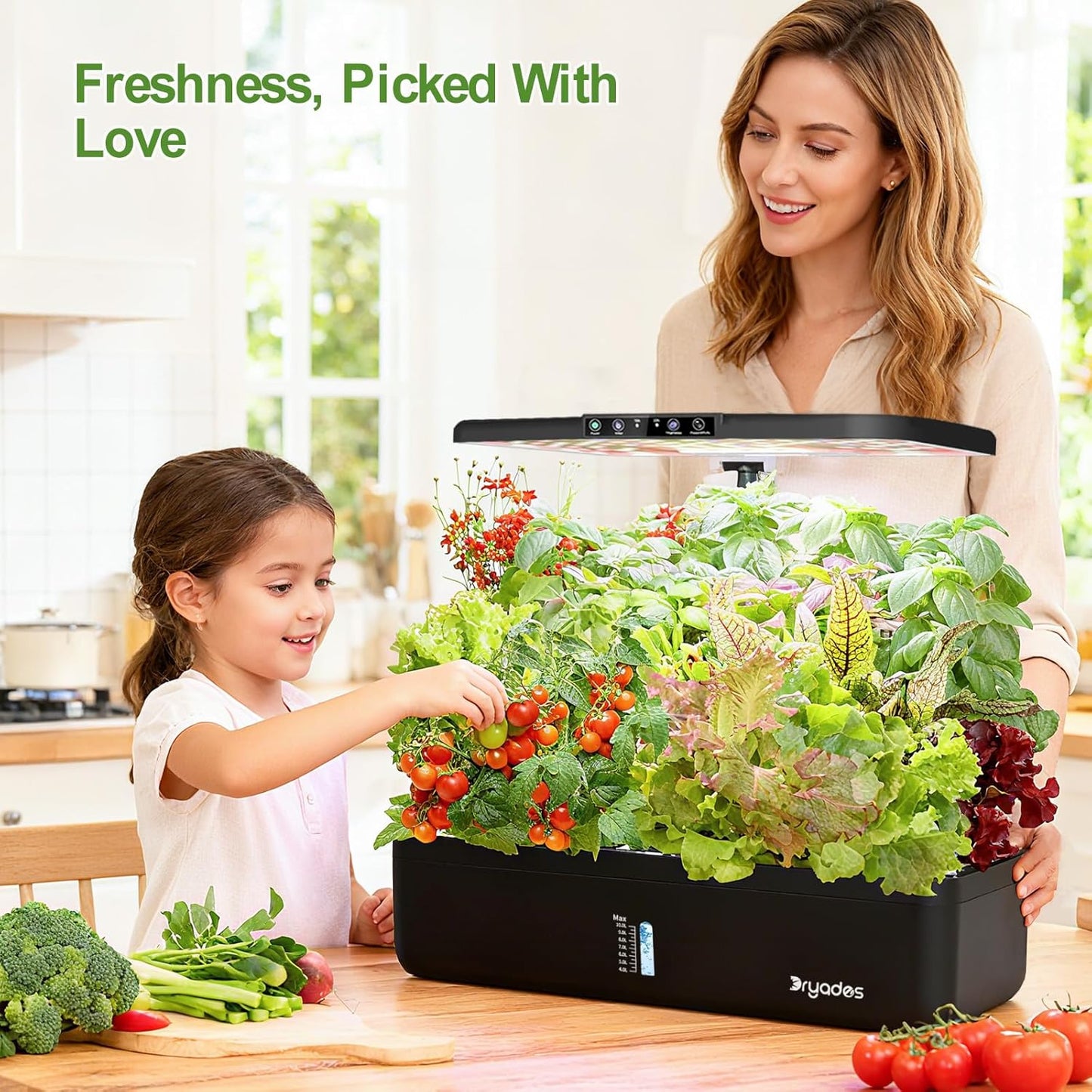Indoor Gardening 22 Pods Hydroponics Growing System with LED Grow Light, Indoor Herb Garden Kit for Vegetables, Lettuce, Strawberries, Fruits & Flowers, Automatic Light Modes, No Seeds Included