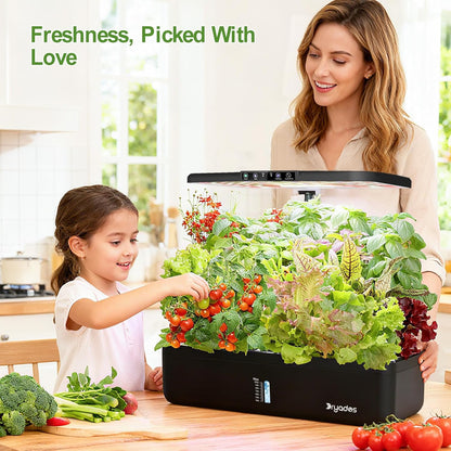 Indoor Gardening 22 Pods Hydroponics Growing System with LED Grow Light, Indoor Herb Garden Kit for Vegetables, Lettuce, Strawberries, Fruits & Flowers, Automatic Light Modes, No Seeds Included