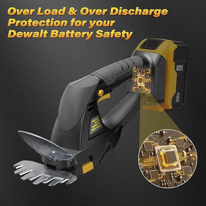 Hedge Trimmer Cordless for DEWALT 20V MAX Battery, 1500RPM Grass Trimmer Electric Hedge Trimmer, 2 in 1 Design for Yard, Garden, Lawn Care(Battery Not Included) (Black)