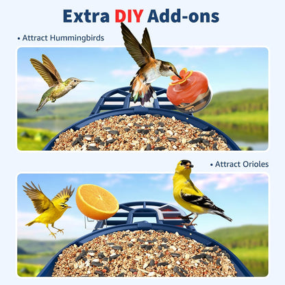 PeckCam® Bird Feeder with Camera with AI Identify 10000+ Birds Species, 3 Solar Panels, 2K Live View, Instant Arrival Alerts, Smart Bird House with Cam, Gift for Bird Lovers