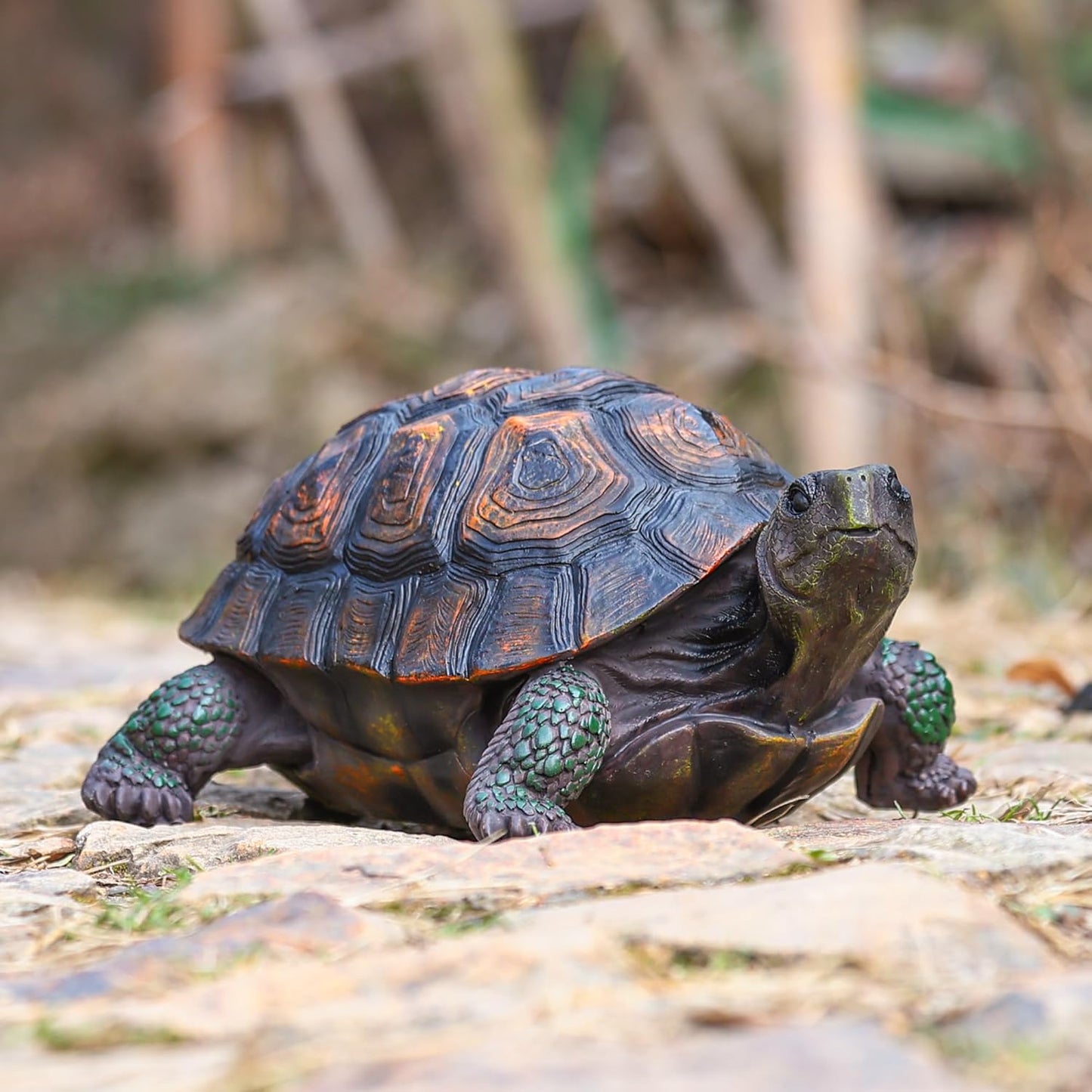 Tortoise Turtle Statue,Resin Garden Sculpture Indoor/Outdoor Yard Lawn Ornament,Home Decor (Large)