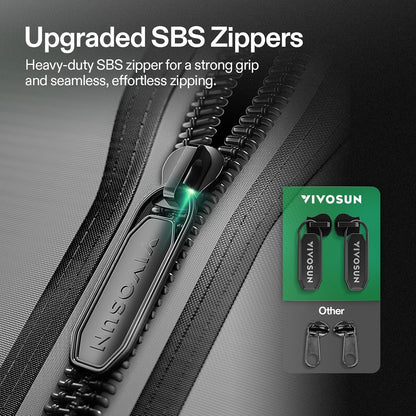 VIVOSUN G448 48"x48"x80" Grow Tent, 4x4 FT Advanced Gray Grow Tent with 22mm Thickened Poles, Observation Window and Floor Tray for Hydroponic Plants for VS4000/VSF4300