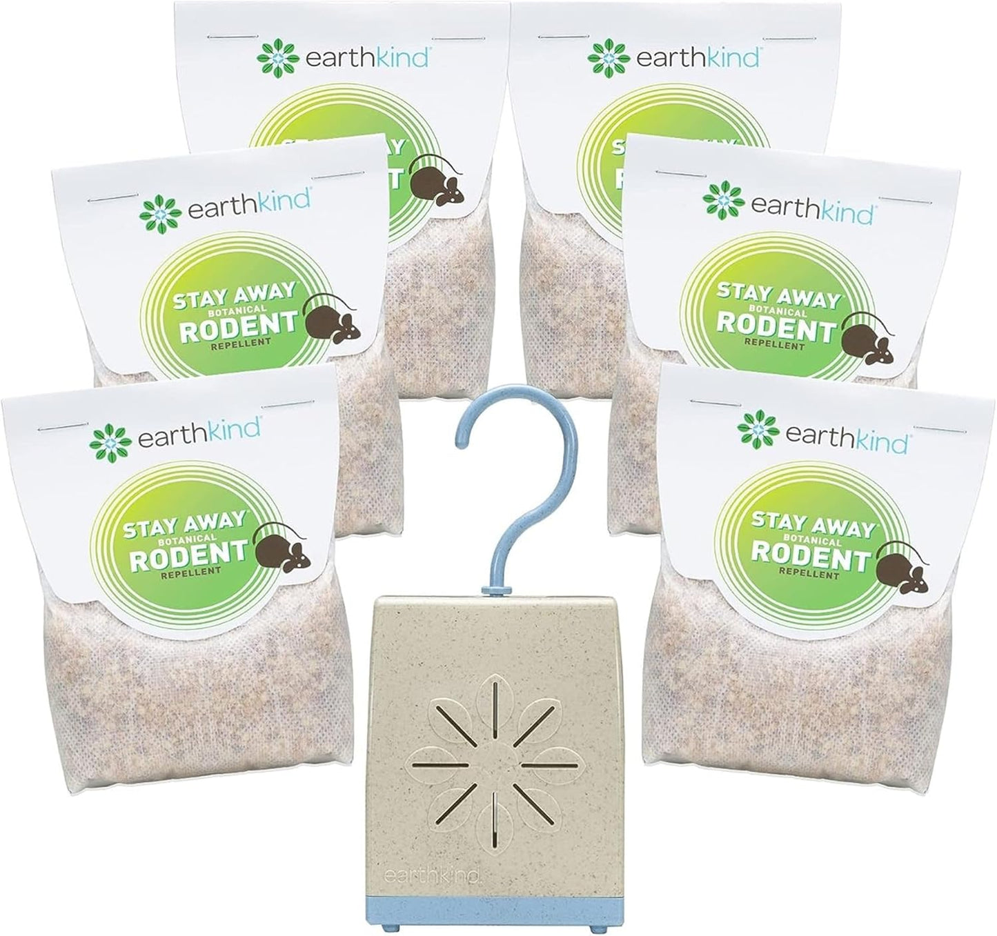 Stay Away Rodent Repellent - Pest Control for Indoor Use - Safe for Kids & Pets When Used As Directed - with Plant Fibers, Balsam Fir & Fragrance Oil - 6-Pack with Extended Release Pouch Pod