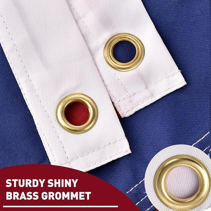 American Flag for Outside 5x8 Ft - TearProof Series Outdoor Use US Flags - Long Lasting, Fade Resistant - Thick Spun Polyester USA Banner - High Wind United States Flag - Embroidered Stars, Sewn Stripes, Brass Grommets