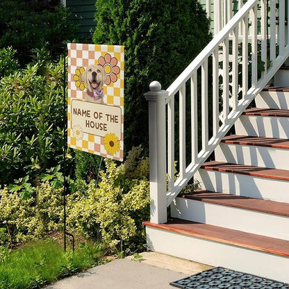 Custom Pet Garden Flag for Outdoor Personalized Cat Dog Yard Flags Decor Customized Flag Add Your Own Picture Text House Lawn Banner Double Sided Home Wall Decoration 12.5x18 28x40