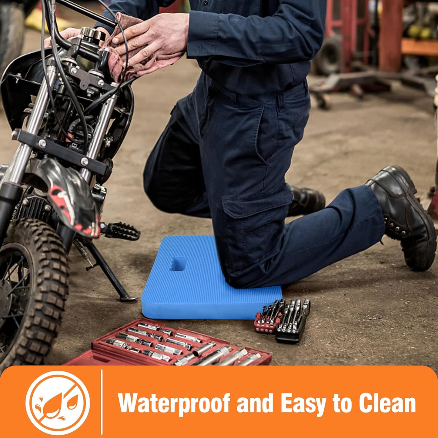 Gardzen 3-Pack Garden Kneeling Pad - For Gardening, Baby Bath, Yoga, Pilates, Exercise, Blue