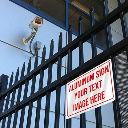 Bulk Custom Aluminum Outdoor Metal Sign, Customized Personalized Signs Add Text Logo Image For Garden Office Business Farm Home Bar Indoor Outdoor 12x18