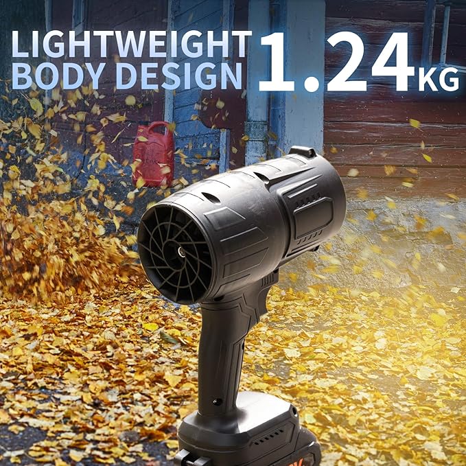 Cordless Leaf Blower Portable Dust Cleaner Handheld Lightweight Blowers for Patio Garden Cleaning, car Blower for Drying,Camping Gift （Black）