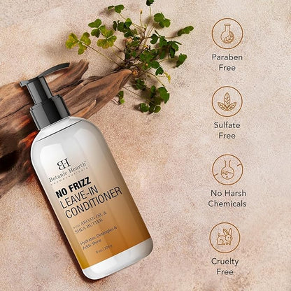 Botanic Hearth Acondicionador para Cabello Rizado, Encrespado, Seco y Dañado | Acondicionador Desenredante Con Manteca de Karité, Aceite de Argán y Alantoína | Suavizar Los Flyaways y Agregar Brillo |