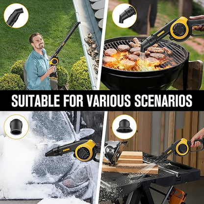 EWORK Small Leaf Blower Cordless 20V 200MPH Lightweight Electric Leaf Blower with Battery and Fast Charger, Mini Battery Powered Compact Leaf Blowers for Lawn Care, Leaves, Jobsite, Patio Cleaning