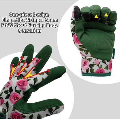 Thorn Proof&Puncture Resistant Gardening Gloves with Grip,Garden Gloves for Women, Leather Work Gloves,Gifts