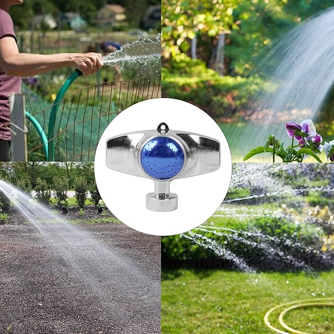 Hourleey 360 Degree Metal Spot Sprinkler, Lawn Sprinklers for Yard, Circle Pattern Sprinkler with Gentle Water Flow for Small Area Yard Lawn Garden Watering, Coverage Up to 30FT (4)