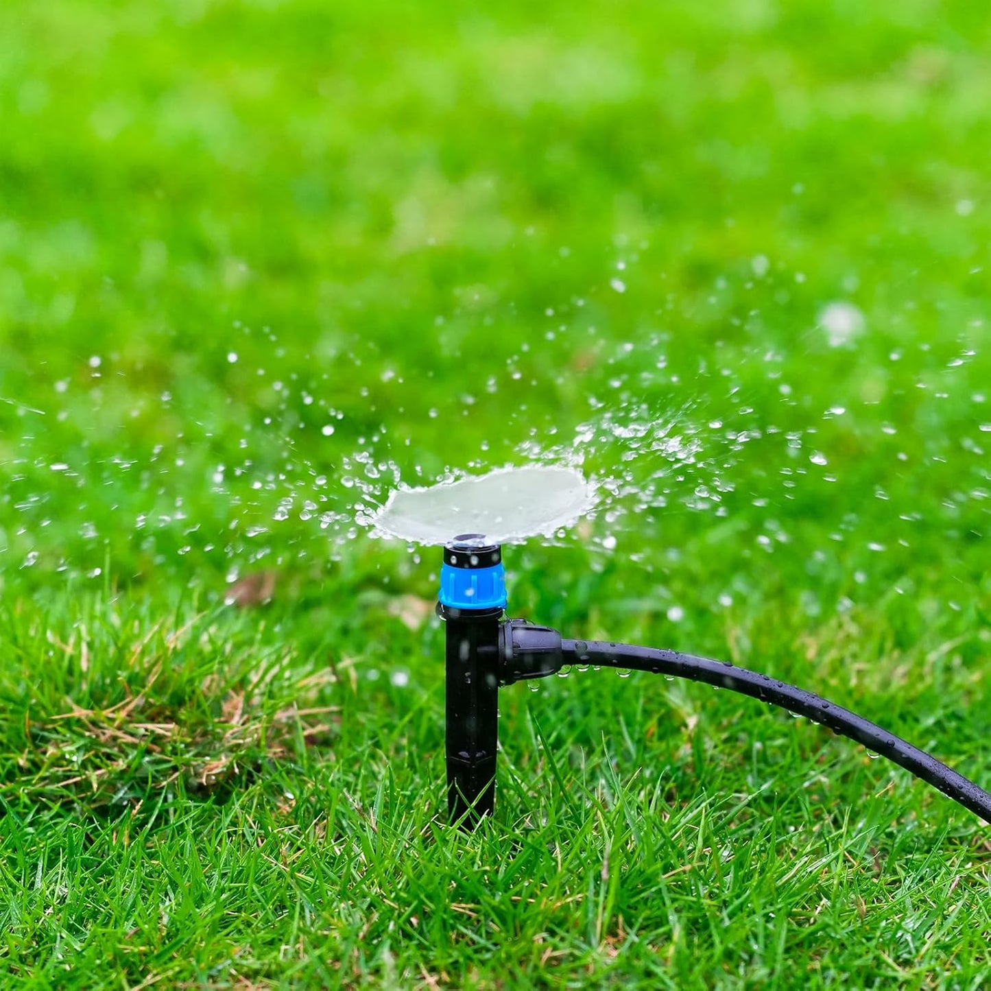 Drip Irrigation Emitters for 1/4" Tubing: Adjustable 360 Degree Water Flow Drippers with Lock Barbed - Drip Spray Emitters Parts for Garden Watering System (25pcs)