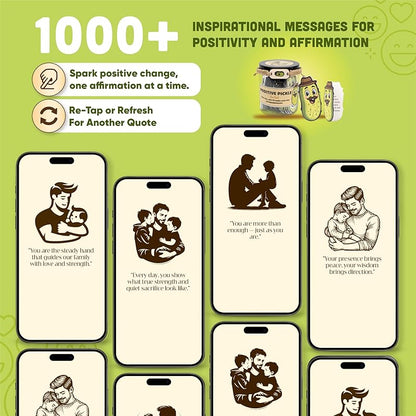 60 Positive Pickle Cards Jar, Affirmation Cards For Dad, Father's Day Gifts For Dad, Birthday Gifts For Dad From Daughter, Son - New Dad Gift, Bonus Dad Difts, Funny Dad Difts (For Dad)