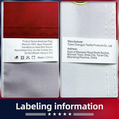 Premium American Flag 5x8 Ft TearProof Series for Outside, Heavy Duty Outdoor，Longest Lasting, Super Tough Fade Resistant Spun Polyester, High Wind US Outdoor Flags Embroidered Stars, Sewn Stripes, Brass Grommets