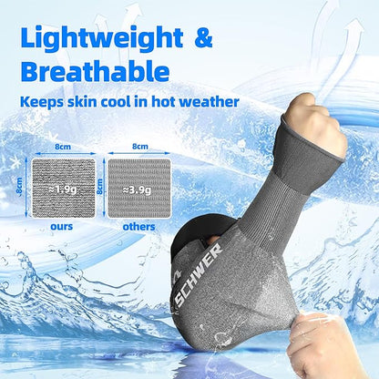 Schwer AIR-SKIN ANSI A6 Cut Resistant Arm Sleeves for Men & Women S903, Non-PFAS Arm Protectors for High Risk Work, UPF50+ UV Protection Cooling Gardening Sleeves for Farming, Lightweight, Breathable
