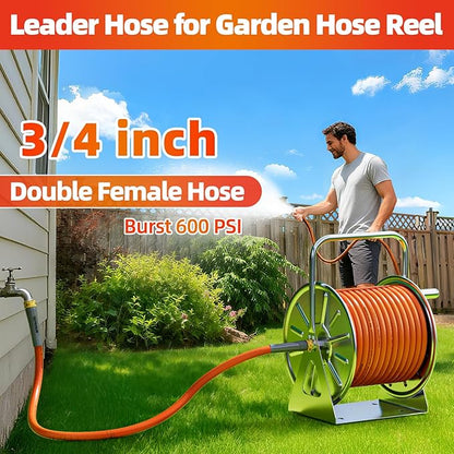 SPECILITE Garden Water Hose 3 ft x 3/4 in with Female to Female Connector, Small Leader Hose for Hose Reel, Heavy Duty, Flexible & Lightweight, Water Pipe, Outdoor Water Hose Extension Adapter