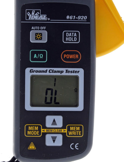 IDEAL INDUSTRIES INC. 61-920 Ground Rod Resistance Clamp Meter, Case Included, Black