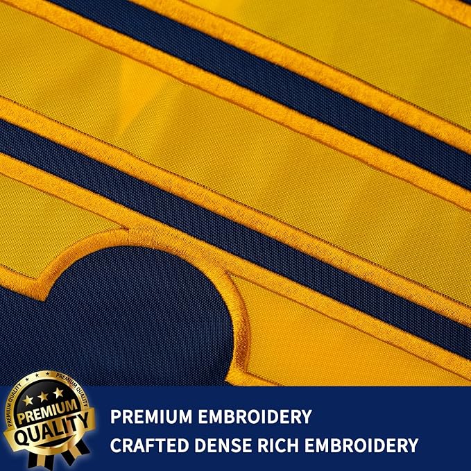 XIFAN Premium New Utah State Flag 3x5 ft Outdoor, Double Sided Embroidered Pattern, Heavy Duty 210D Nylon New UT Flags, the Strongest Longest Lasting for Outside with Sewn Stripes/Brass Grommets