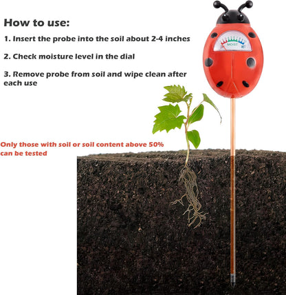 Tennedriv Green 2 Pack Soil Moisture Meter for House Plants, Plant Water Meter,Plant Moisture Meter for House Plants and Outdoor Plants, No Batteries Required