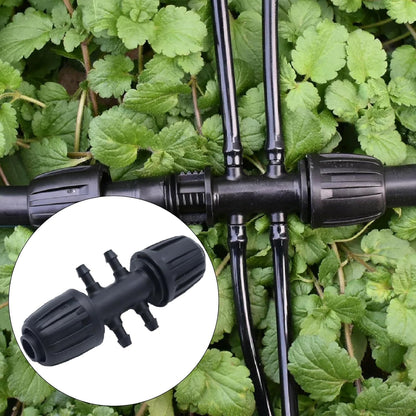 20 PCS Barbed Tee Irrigation Fittings 1/2 Inch to 1/4 Inch Drip-proof Fitting for Irrigation Pipe (1/2 inch to 1/4 inch Barbed six-way)