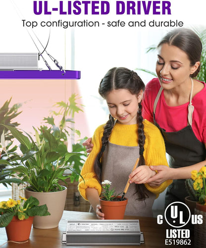 HitLight LED Grow light with 288 US Patented LEDs, 2x2ft Coverage Dimmable Full Spectrum Plant Grow Lights for Indoor Plants Seeding Veg Flower Greenhouse Sunlike Growing Lamps, UL-Listed Driver, 120W