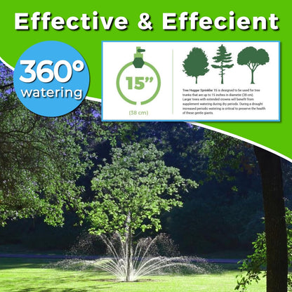 Tree Sprinkler with 360° Outward Direction, Water Sprinkler for Trees That Reaches The Nutrition Zone for Tree Root Watering (15")