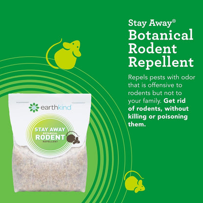 Stay Away Rodent Repellent - Pest Control for Indoor Use - Safe for Kids & Pets When Used As Directed - with Plant Fibers, Balsam Fir & Fragrance Oil - 6-Pack with Extended Release Pouch Pod